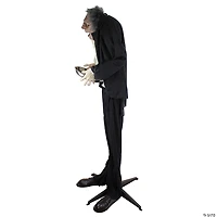 Northlight 6' Lighted Animated Scary Butler Standing Halloween Decoration