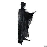 Northlight 60" Pre-Lit Black Musical Skeleton Ghost Reaper Standing Halloween Decor