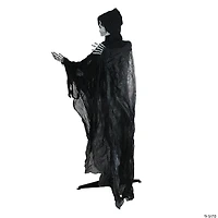 Northlight 60" Pre-Lit Black Musical Skeleton Ghost Reaper Standing Halloween Decor