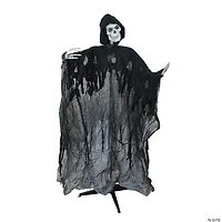 Northlight 60" Pre-Lit Black Musical Skeleton Ghost Reaper Standing Halloween Decor