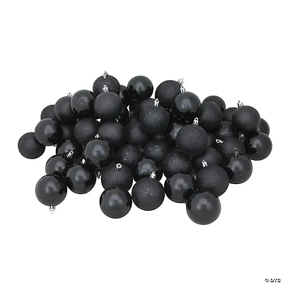 Northlight 60ct Shatterproof 4-Finish Christmas Ball Ornaments 2.5" (60mm