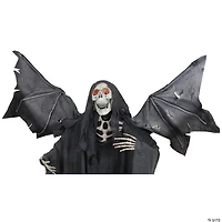 Northlight 66" Pre-Lit Black and Red Sonic Skeletal Reaper with Wings Halloween Decor
