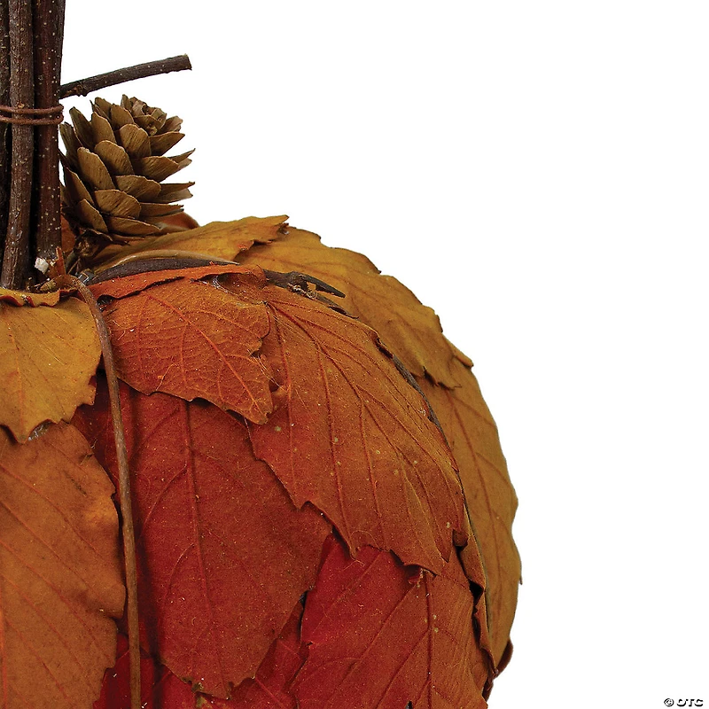 Northlight 7.5" Orange and Brown Fall Harvest Tabletop Pumpkin
