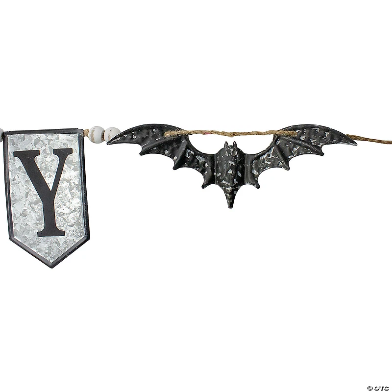 Northlight 7' Metal SPOOKY Bats Halloween Banner