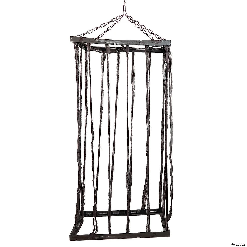 Northlight 75.5" Distressed Brown Life Size Cage Hanging Halloween Decoration