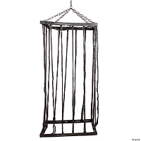 Northlight 75.5" Distressed Brown Life Size Cage Hanging Halloween Decoration