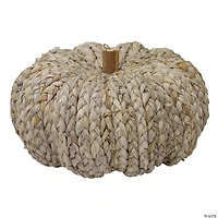 Northlight 9.5" Beige Weaved Autumn Harvest Table Top Pumpkin