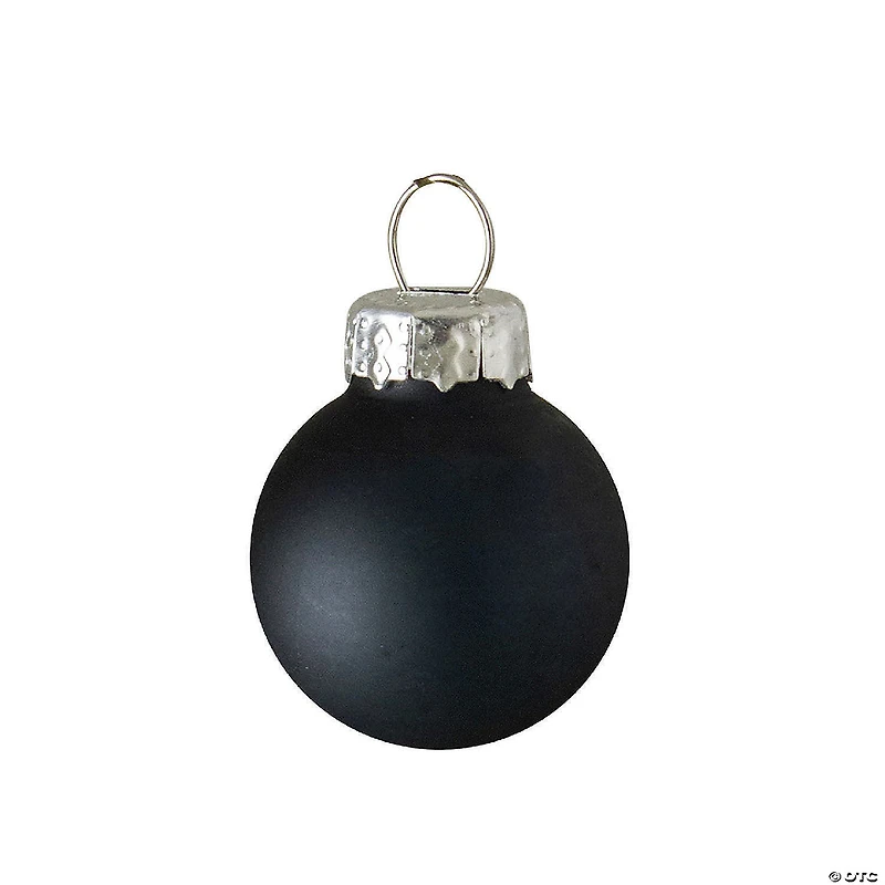 Northlight 9ct Shiny and Matte Black Glass Ball Christmas Ornaments 2.5" (65mm)