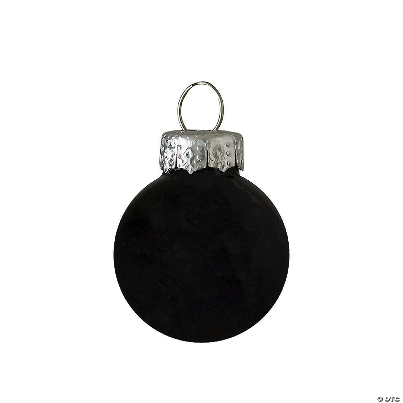 Northlight 9ct Shiny and Matte Black Glass Ball Christmas Ornaments 2.5" (65mm)