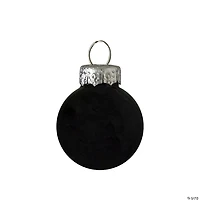 Northlight 9ct Shiny and Matte Black Glass Ball Christmas Ornaments 2.5" (65mm)