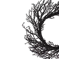 Northlight Black Twig Artificial Halloween Wreath - 24-Inch  Unlit