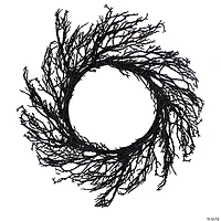 Northlight Black Twig Artificial Halloween Wreath - 24-Inch  Unlit