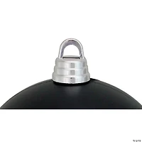 Northlight Matte Jet Black Shatterproof Christmas Ball Ornament 12" (300mm)