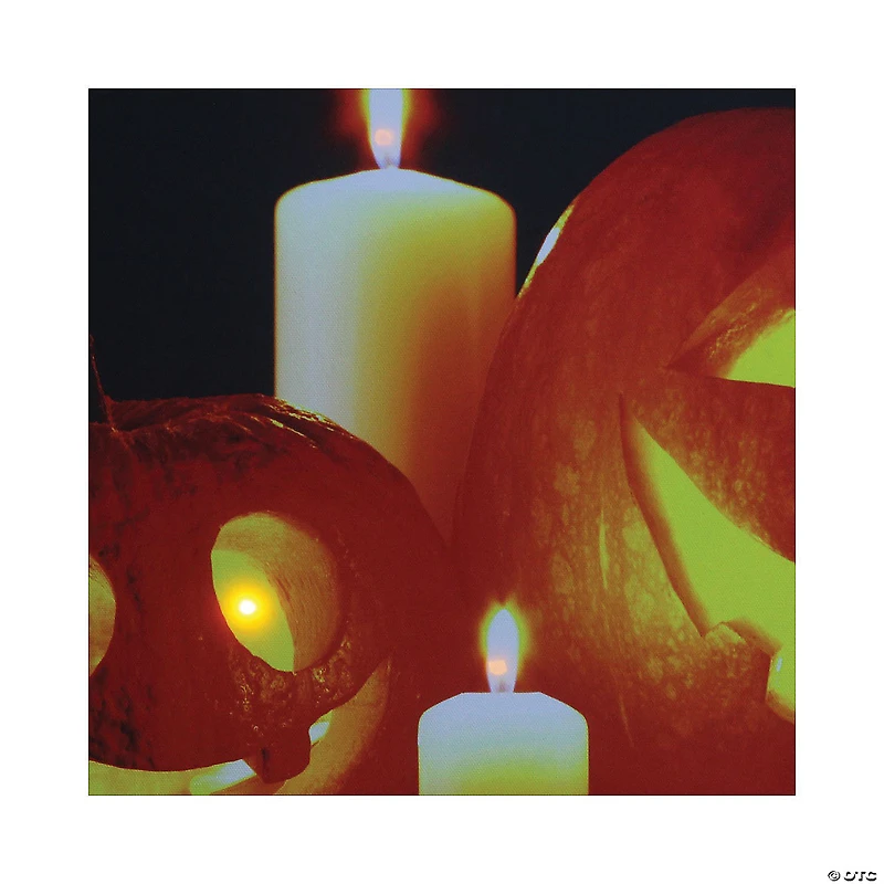 Northlight Orange and Black LED Lighted Halloween Jack-o'-Lanterns Wall Art 15.75" x 19.5"