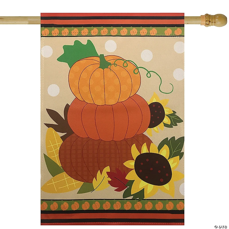 Northlight Pumpkins and Sunflowers Autumn Harvest 28" x 40" Garden Flag