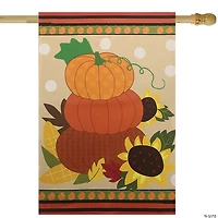 Northlight Pumpkins and Sunflowers Autumn Harvest 28" x 40" Garden Flag