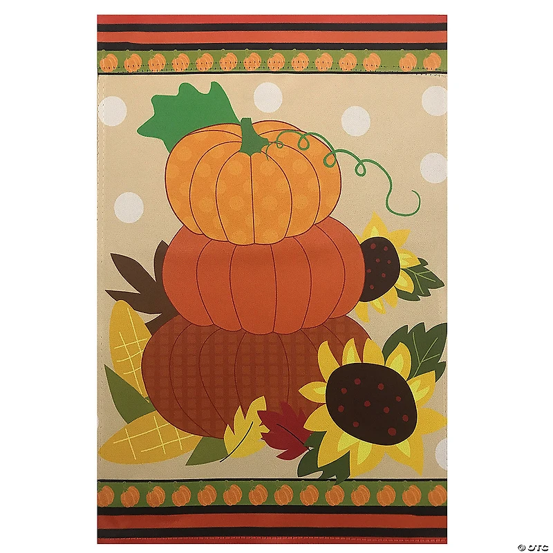 Northlight Pumpkins and Sunflowers Autumn Harvest 28" x 40" Garden Flag