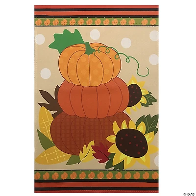 Northlight Pumpkins and Sunflowers Autumn Harvest 28" x 40" Garden Flag