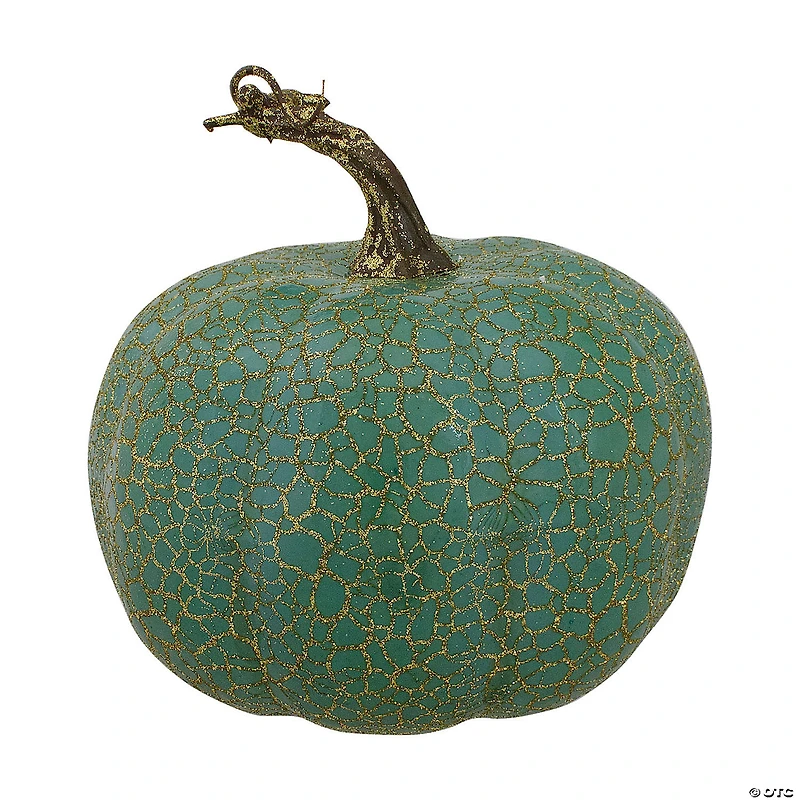 Northlight Set of 2 Green Fall Harvest Tabletop Pumpkins 5"