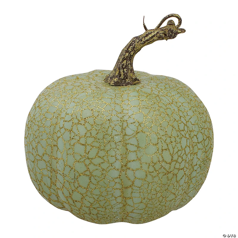 Northlight Set of 2 Green Fall Harvest Tabletop Pumpkins 5"