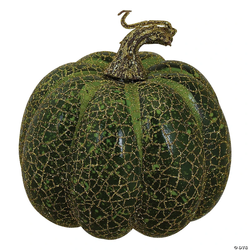 Northlight Set of 3 Orange and Green Artificial Fall Harvest Pumpkins 4"