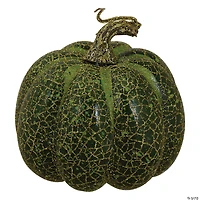 Northlight Set of 3 Orange and Green Artificial Fall Harvest Pumpkins 4"