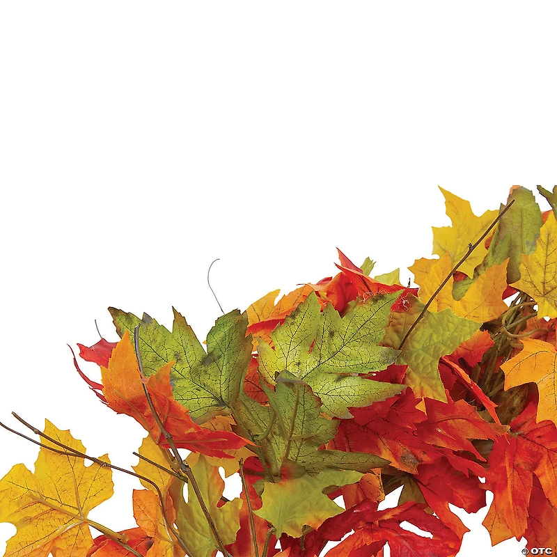 Northlight Yellow and Orange Foliage Fall Harvest Artificial Wreath - 22-Inch  Unlit