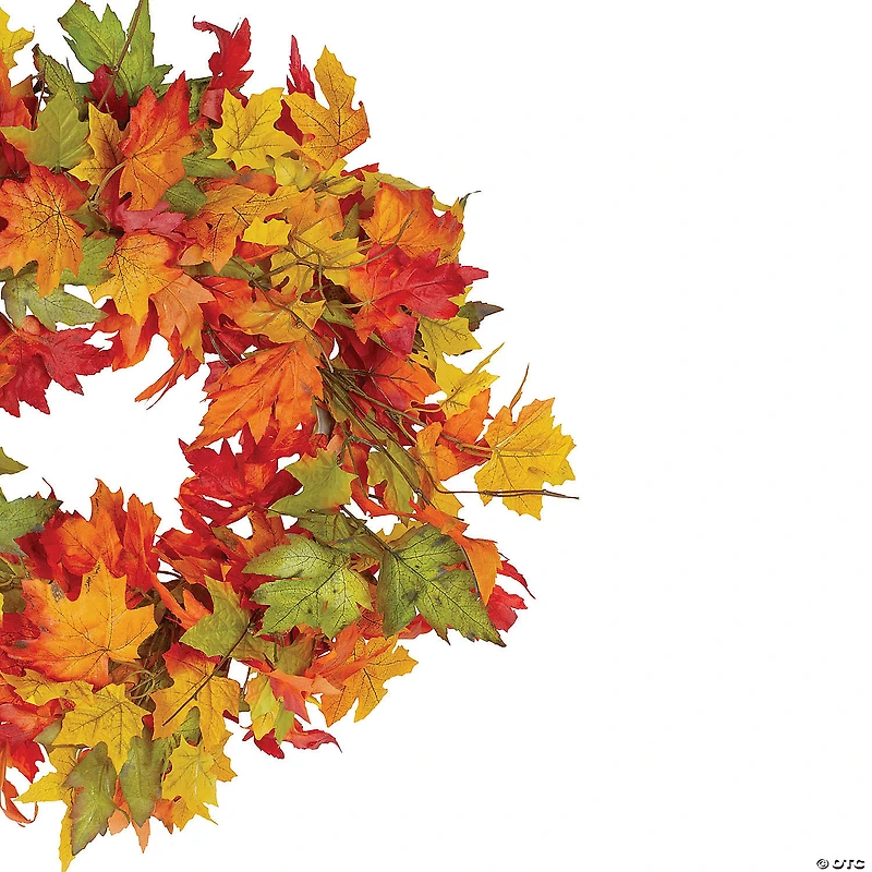 Northlight Yellow and Orange Foliage Fall Harvest Artificial Wreath - 22-Inch  Unlit