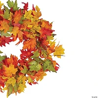 Northlight Yellow and Orange Foliage Fall Harvest Artificial Wreath - 22-Inch  Unlit