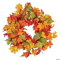 Northlight Yellow and Orange Foliage Fall Harvest Artificial Wreath - 22-Inch  Unlit
