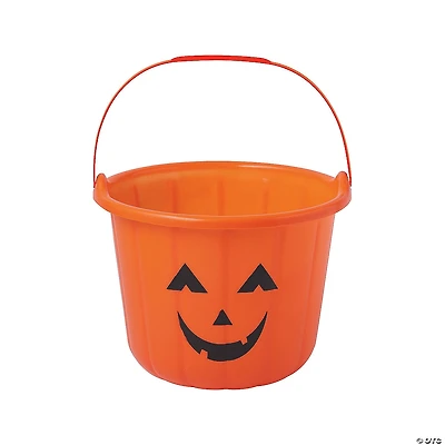 Orange Jack-O’-Lantern Trick-Or-Treat Buckets - 12 Pc.