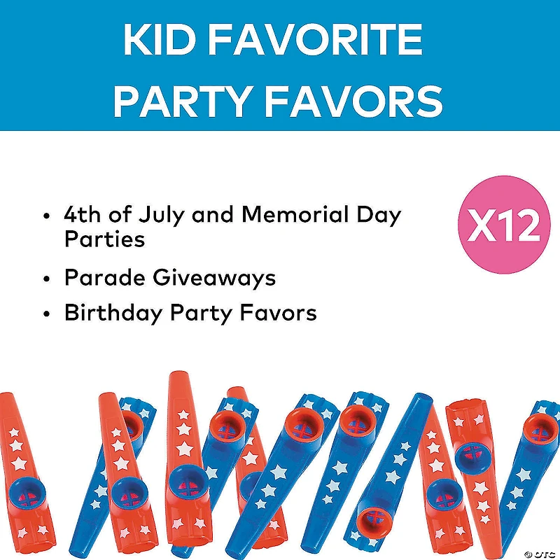 Patriotic Kazoos - 12 Pc.