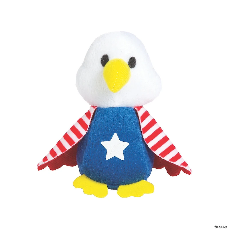 Patriotic Stuffed Bald Eagles - 12 Pc.