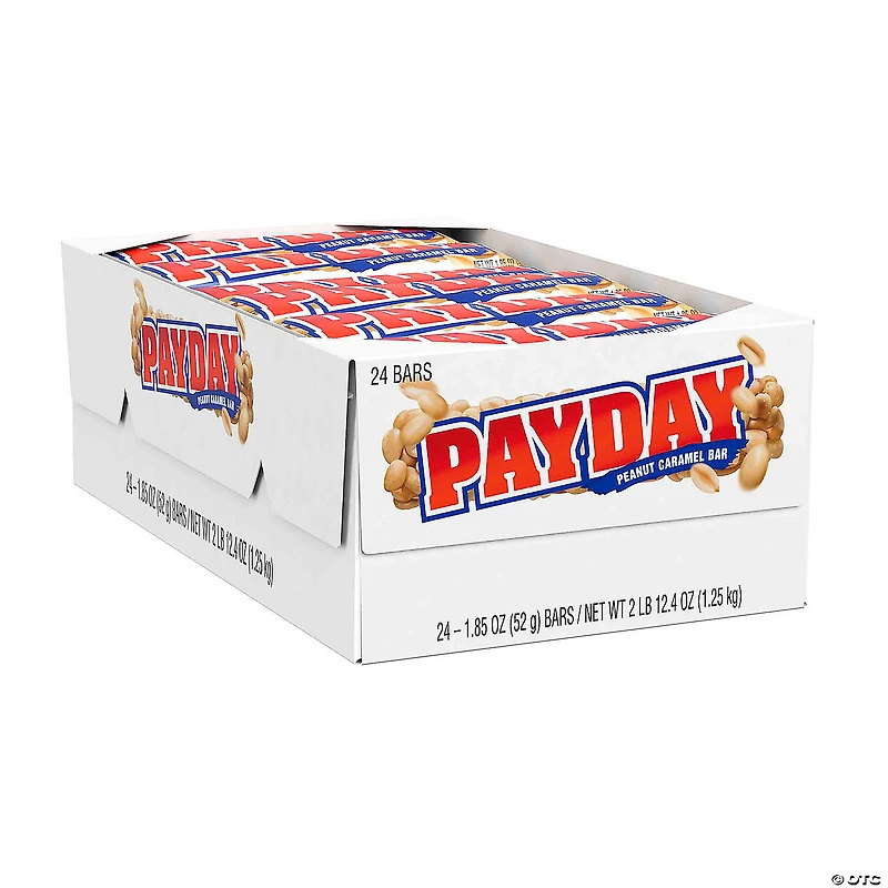 PAYDAY Peanut Caramel Full Size Bar, 1.85 oz, 24 Count
