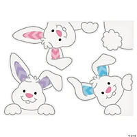 Peeking Easter Bunnies Window Clings - 4 Pc.