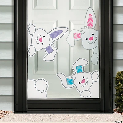 Peeking Easter Bunnies Window Clings - 4 Pc.