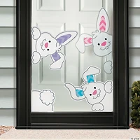 Peeking Easter Bunnies Window Clings - 4 Pc.