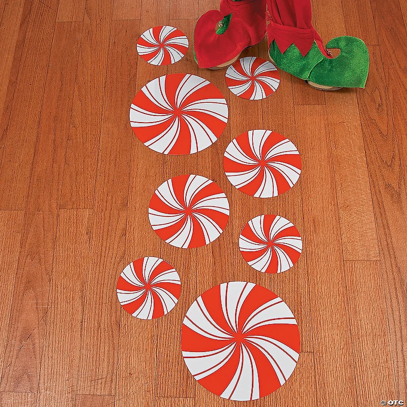 Peppermint Floor Decals - 8 Pc.