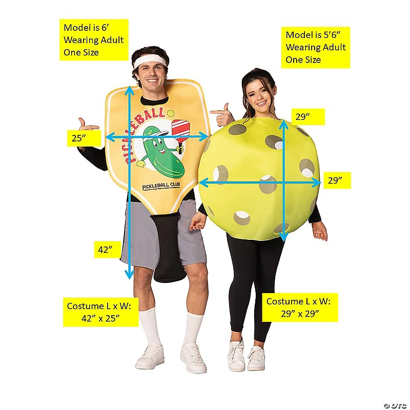 Pickle Ball & Paddle Couples Costumes