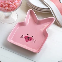 Pink Easter Bunny Ceramic Plate