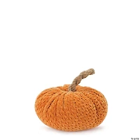 Plush Fabric Pumpkin (Set Of 2) 6"H, 10.5"H