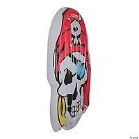 Pool Central Inflatable White and Red Pirate Jumbo Skull Pool Float  59-Inch