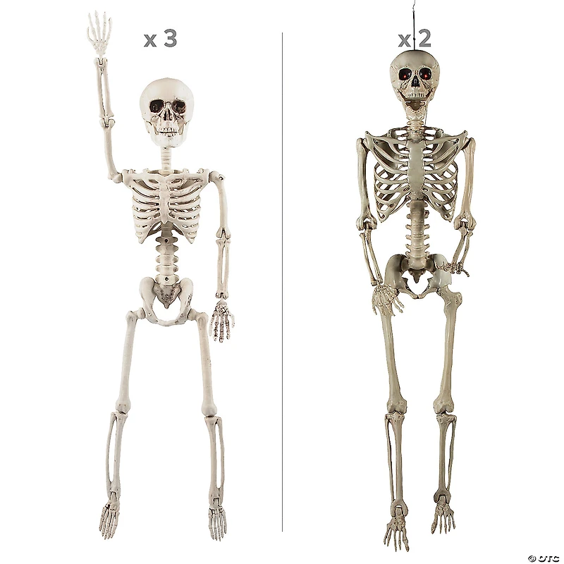 Posable Skeleton Family Halloween Decorating Kit - 5 Pc.