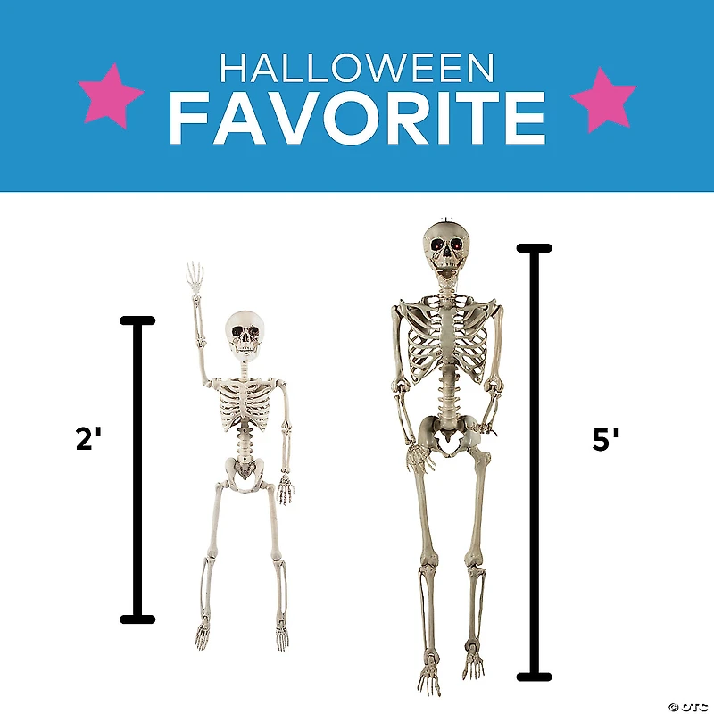 Posable Skeleton Family Halloween Decorating Kit - 5 Pc.