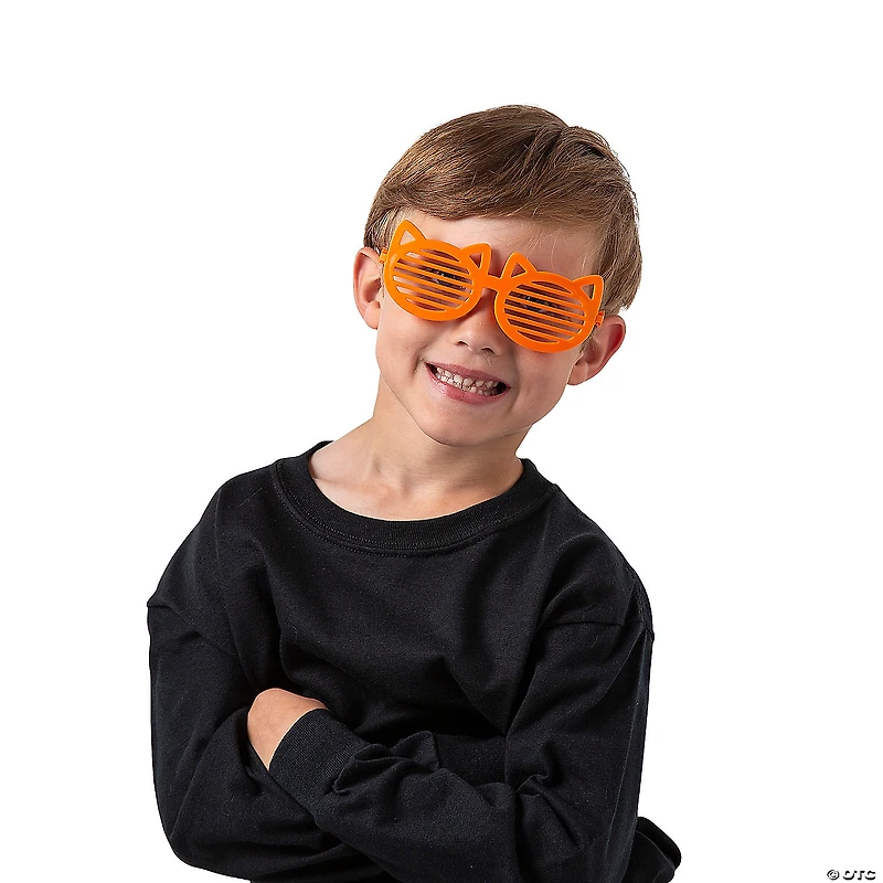 Pumpkin & Cat Halloween Shutter Glasses - 12 Pc.
