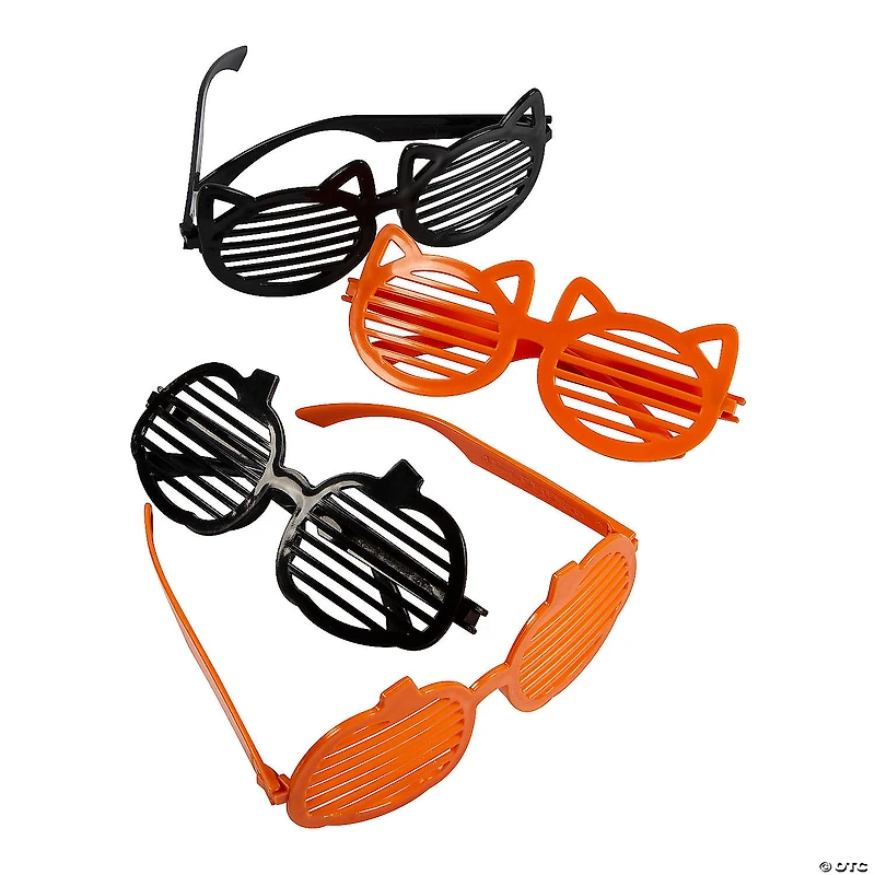 Pumpkin & Cat Halloween Shutter Glasses - 12 Pc.