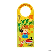 Pumpkin Door Hanger Sticker Scenes - 12 Pc.