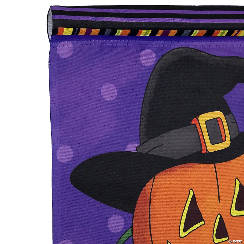 Pumpkin in a Witch Hat Outdoor Garden Flag 12.5" x 18"