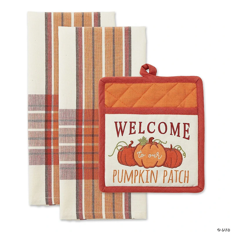 Pumpkin Patch Potholder Gift (Set Of 3)