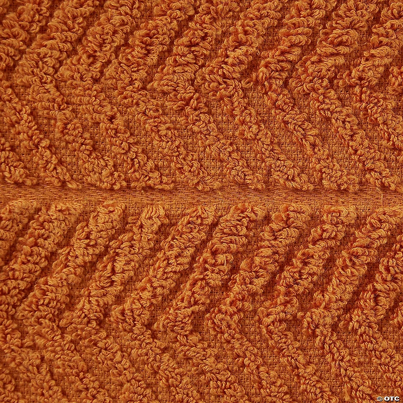 Pumpkin Spice Chevron Luxury Barmop (Set Of 4)